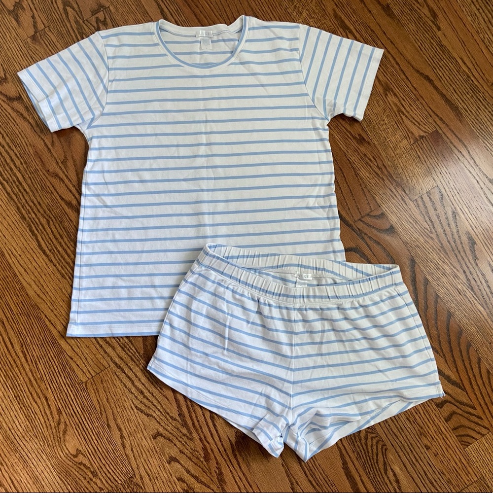 Lake Pajamas Pima Cotton Weekend Shorts Set in Cerulean